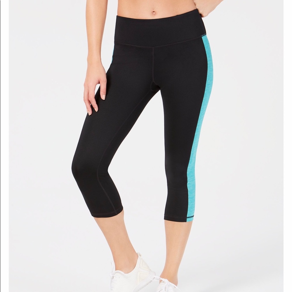 New Ideology colorblocked cropped leggings xs 🎁 birthday blue black soft stylish